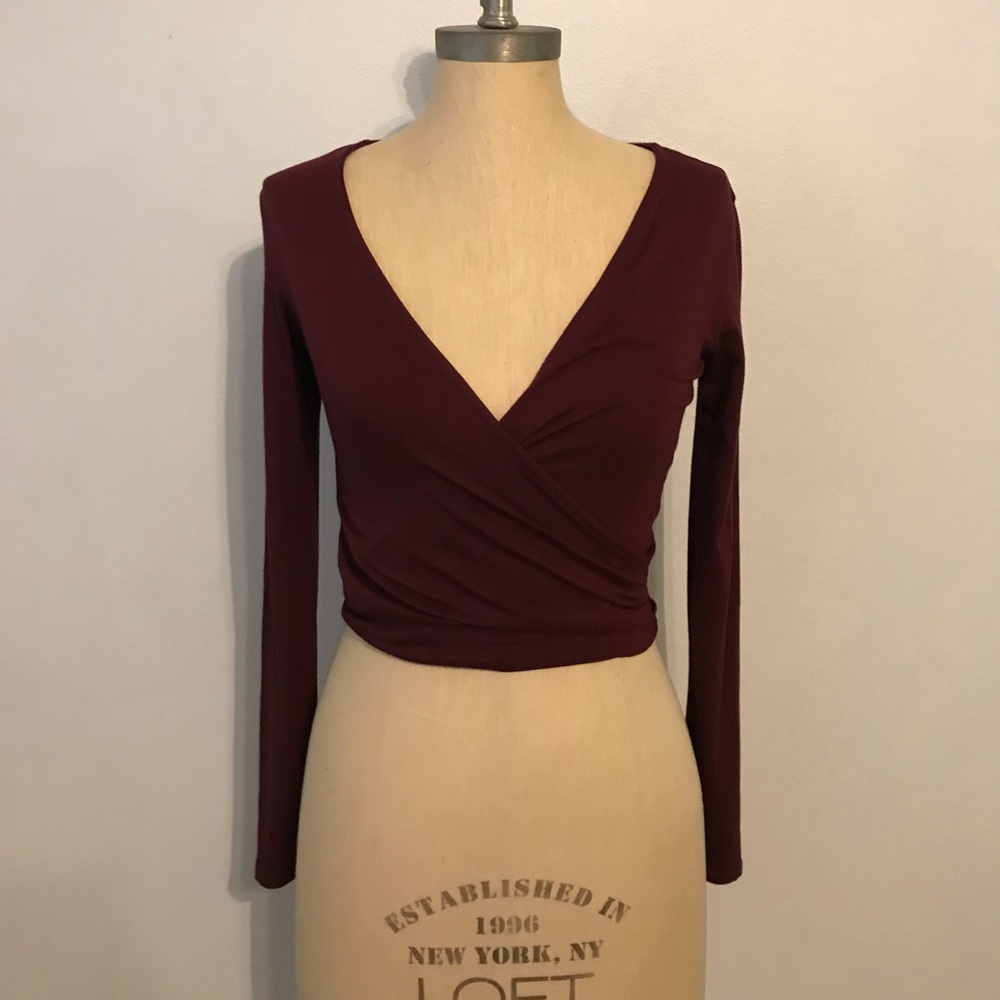 OBEY Purple Long Sleeve Fitted Top